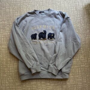 Brandy Melville Light Blue Yosemite Oversized Crewneck